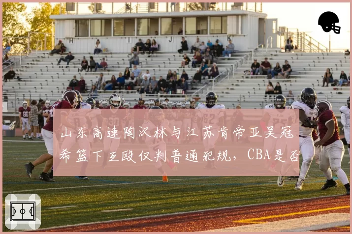 山东高速陶汉林与江苏肯帝亚吴冠希篮下互殴仅判普通犯规，CBA是否会参照NBA引入“二级恶意犯规”？